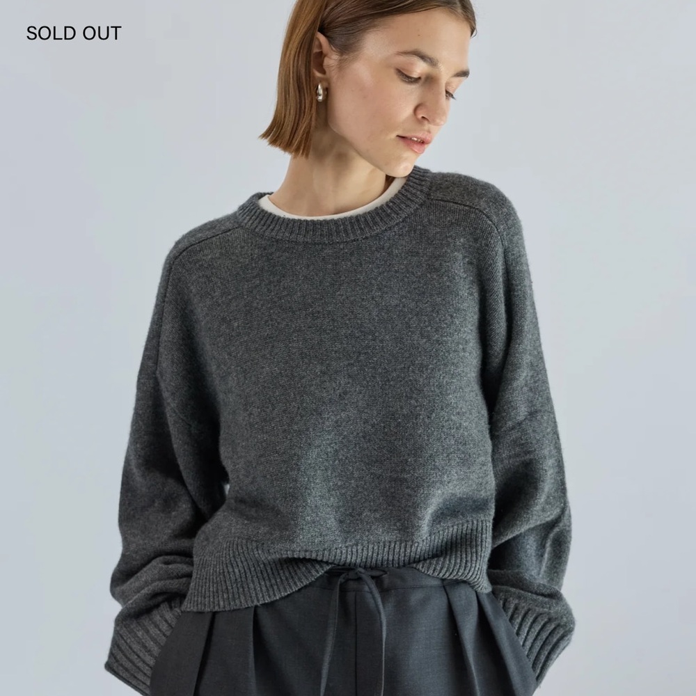Wool/cashmere cropped sweater